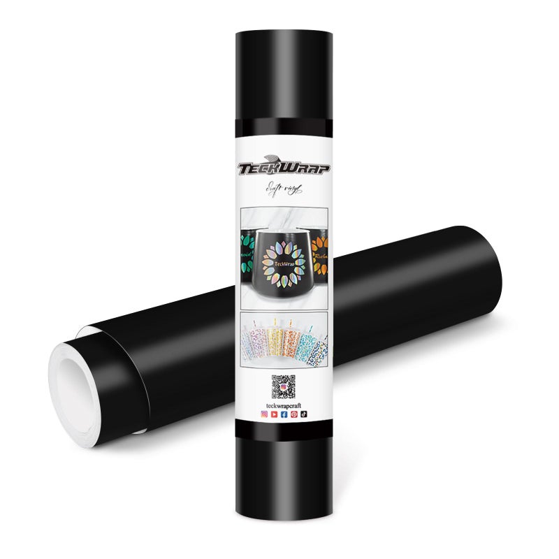 TECKWRAP Permanent Adhesive Vinyl 12" x 10ft, Matte Black - Image 1